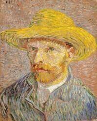 Self-Portrait with a Straw Hat (Vincent van Gogh) - Muzeo.com