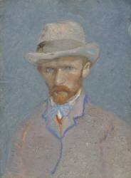Self-Portrait with gray felt hat (Vincent van Gogh) - Muzeo.com