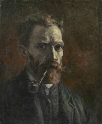 Self-portrait with pipe (Vincent van Gogh) - Muzeo.com