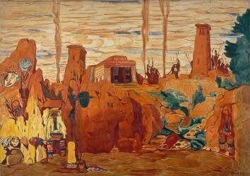 Set design for the 3rd act of Helen of Sparta (Léon Bakst) - Muzeo.com