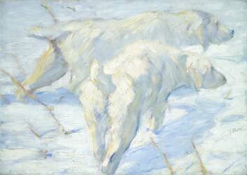 Siberian Dogs in the Snow (Franz Marc) - Muzeo.com