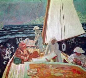 Signac and his Friends Sailing (Pierre Bonnard) - Muzeo.com