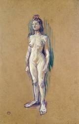 Standing Female Nude (Henri de Toulouse-Lautrec) - Muzeo.com