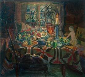 Still life inside: Christmas morning (Nikolai Astrup) - Muzeo.com