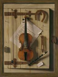 Still Life, Violin and Music (William Michael Harnett) - Muzeo.com