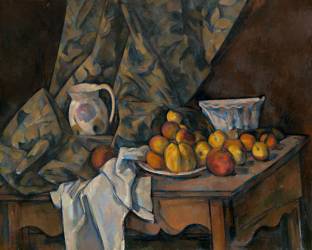 Still Life with Apples and Peaches (Paul Cézanne) - Muzeo.com