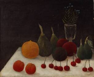 Still life with cherries (Henri Rousseau) - Muzeo.com