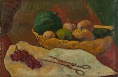 Still life with scissors (Jean Louis Boussingault) - Muzeo.com