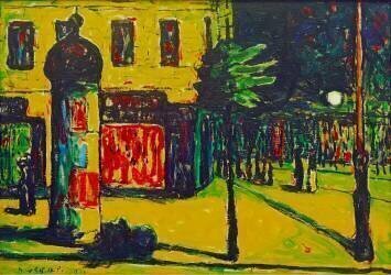 Street Scene in Berlin (Arthur Segal) - Muzeo.com