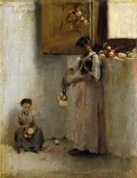 Stringing oignons (John Singer Sargent) - Muzeo.com