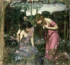 Study for 'Nymphs Finding the Head of Orpheus' (John William Waterhouse) - Muzeo.com