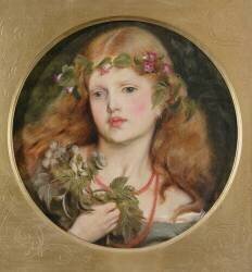Study of a Girl's Head (Simeon Solomon) - Muzeo.com