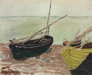 Study of Boats at Etretat Beach (Claude Monet) - Muzeo.com