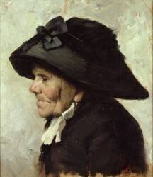 Study of the Head of an Old Woman (Henri Jules Jean Geoffroy) - Muzeo.com