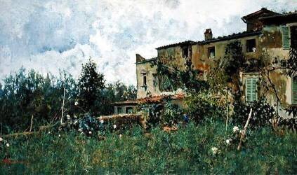 Summer Shower at Settignano (Telemaco Signorini) - Muzeo.com