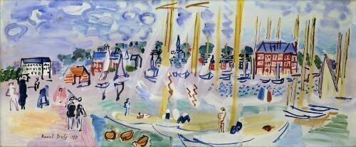 Sunday at Deauville (Raoul Dufy) - Muzeo.com