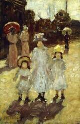 Sunday Morning in Paris (Maurice Brazil Prendergast) - Muzeo.com