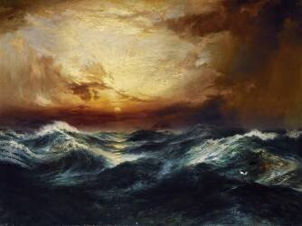 Sunset After a Storm (Thomas Moran) - Muzeo.com