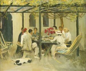 Tea at Palm Springs (John Lavery) - Muzeo.com