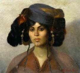 Tête de femme Biskra (Marie Caire) - Muzeo.com