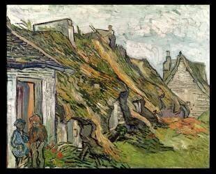 Thatched Cottages in Chaponval (Vincent van Gogh) - Muzeo.com