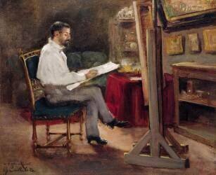 The Artist Morot in his Studio (Gustave Caillebotte) - Muzeo.com