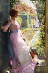 The Artist's Wife Welcoming her Sister (Alfred Sangster) - Muzeo.com