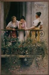 The Balcony (Eugene Von Blaas) - Muzeo.com