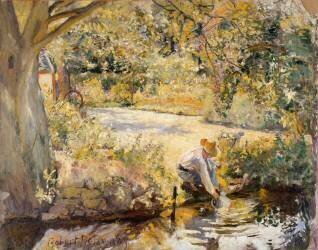 The Banks of the Yèvre (Robert Delaunay) - Muzeo.com