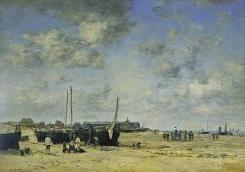 The Beach at Berck (Eugène Boudin) - Muzeo.com