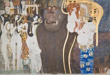 The Beethoven Frieze: The longing for happiness (Gustav Klimt) - Muzeo.com