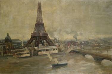 The Construction of the Eiffel Tower (Paul Louis Delance) - Muzeo.com