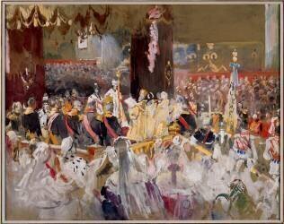 The Coronation of Emperor Nicholas II in the Assumption Cathedral (Constantin Makovski) - Muzeo.com