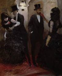 The Corridors at the Opera (Jean-Louis Forain) - Muzeo.com