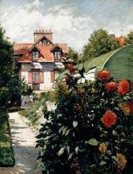 The Dahlilas, Garden at Petit-Gennevilliers (Gustave Caillebotte) - Muzeo.com
