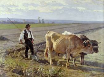 The Furrow (Edouard Debat-Ponsan) - Muzeo.com