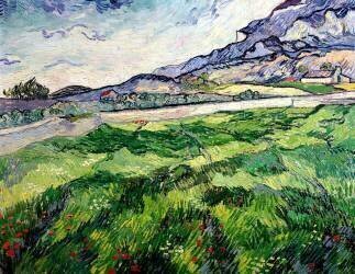 The Green Wheatfield behind the Asylum (Vincent van Gogh) - Muzeo.com