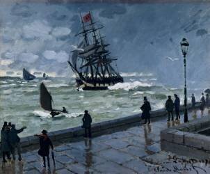 The Jetty at Le Havre (Claude Monet) - Muzeo.com