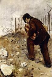 The Man with Two Loaves of Bread (Jean-François Raffaelli) - Muzeo.com