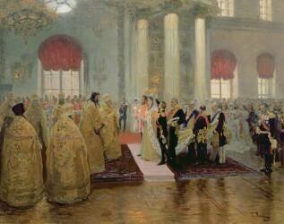 The Marriage of Tsar Nicholas II (Ilya Répine) - Muzeo.com