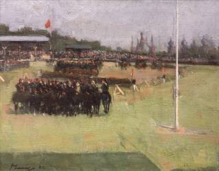The Musical Ride of the 15th Hussars during the Military Tournament at the Glasgow International Exhibition 1888 (John Lavery) - Muzeo.com