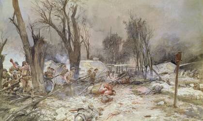 The Offensive at Saint-Pierre-Aigle (François Flameng) - Muzeo.com