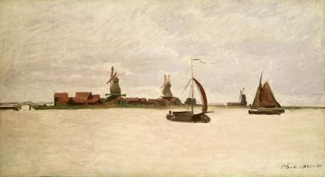 The Outer Harbour at Zaandam (Claude Monet) - Muzeo.com