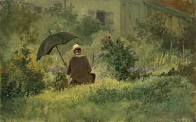 The painter in the garden (Carl Spitzweg) - Muzeo.com