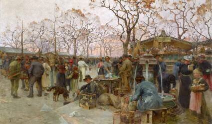 The Parisian Bird Market (Henri-Gaston Darien) - Muzeo.com