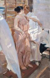 The Pink Robe (Joaquin Sorolla y Bastida) - Muzeo.com