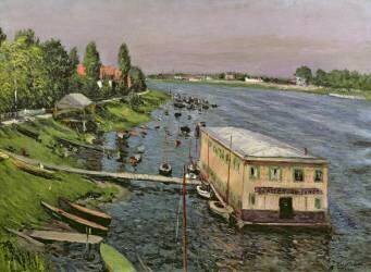 The Pontoon at Argenteuil (Gustave Caillebotte) - Muzeo.com