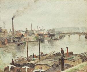 The Port of Rouen (Camille Pissarro) - Muzeo.com