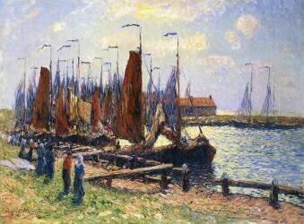 The Port of Volendam (Henry Moret) - Muzeo.com