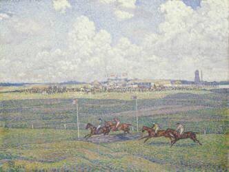 The Racecourse at Boulogne-sur-Mer (Theo van Rysselberghe) - Muzeo.com